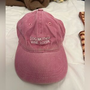 “Dog Mother Wine Lover” 100% Cotton Ball Cap with adjustable strap